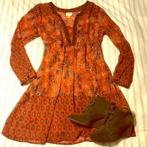 Boho floral dress
